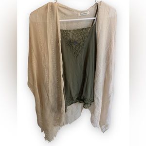 Cream Sheer Shawl/Cover Up